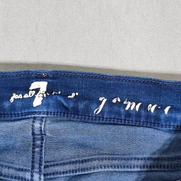 7 For All Mankind jeans women's size 26 ink blue colour skinny mid-rise straight - Picture 6 of 16